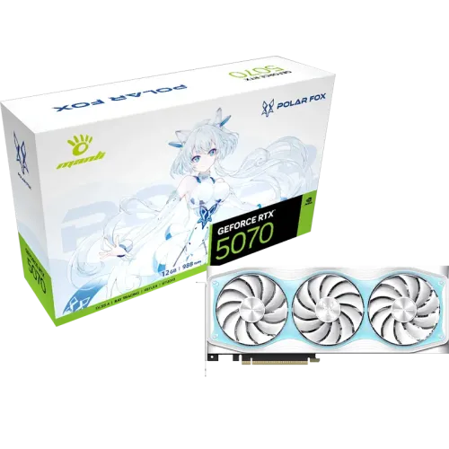 Manli Polar Fox V2 GeForce RTX 5070 OC 12GB GDDR7 Graphics Card